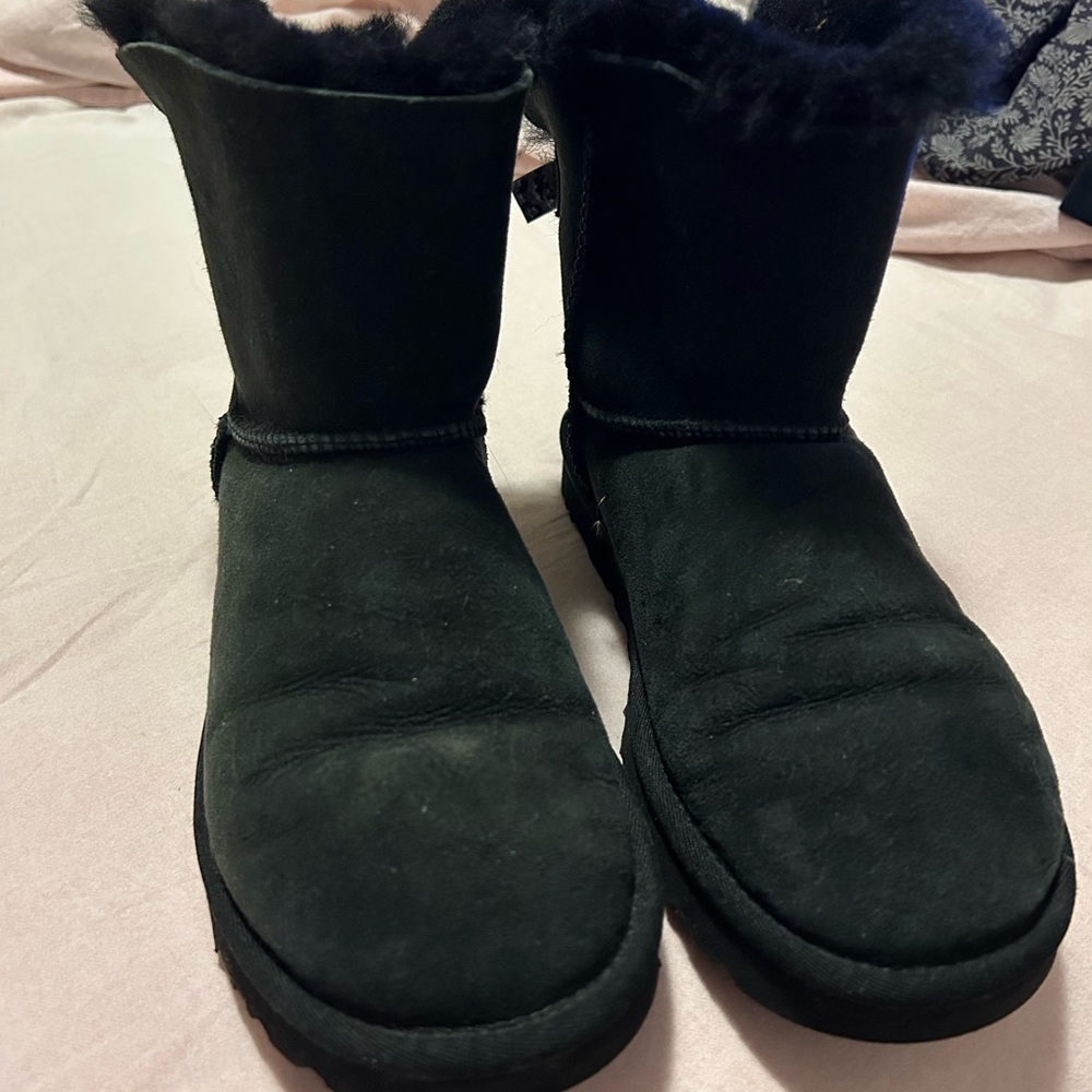 UGG Black Bailey Winter Boots - Cheetah Print